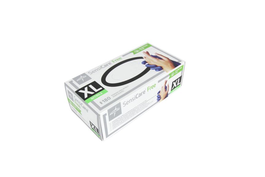 SensiCare® Free Accelorator-Free Blue Nitrile Exam Gloves