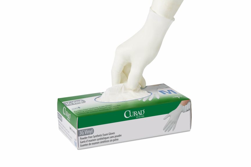 Curad 3G White Vinyl Exam Gloves