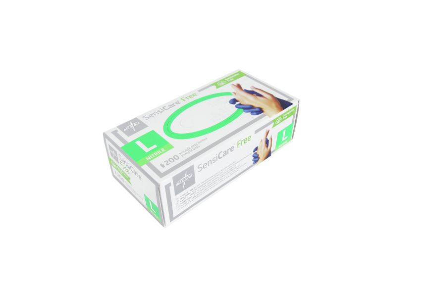 SensiCare® Free Accelorator-Free Blue Nitrile Exam Gloves