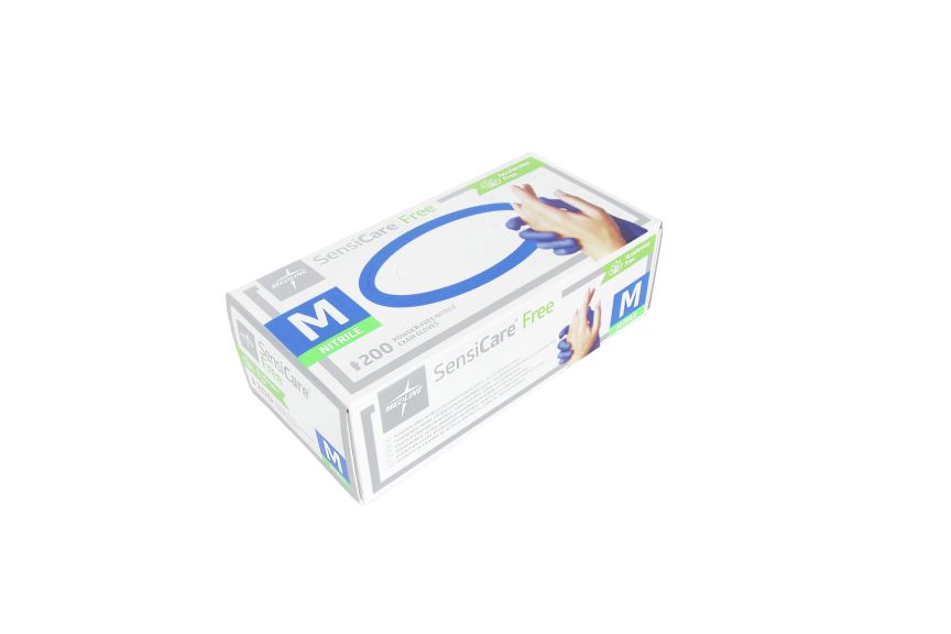 SensiCare® Free Accelorator-Free Blue Nitrile Exam Gloves